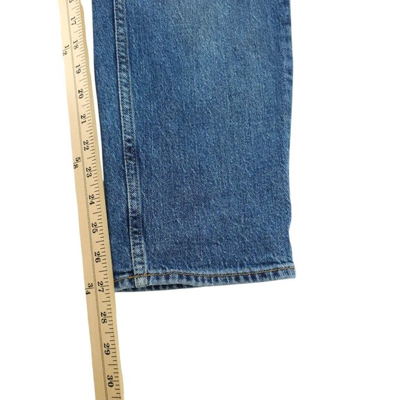 Guess Mom Jeans High Rise Womens 31x27 Med Wash Denim Ankle Style Cropped Pants - Picture 9 of 15